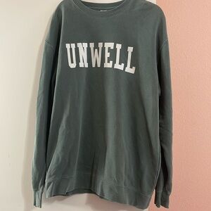 Call Her Daddy heather green oversized “Unwell” sweatshirt, size XL, EUC